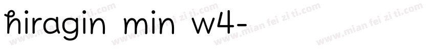hiragin min w4字体转换